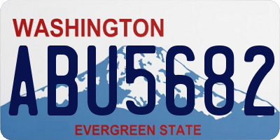 WA license plate ABU5682