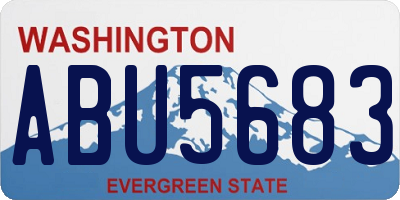 WA license plate ABU5683
