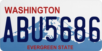 WA license plate ABU5686