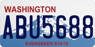 WA license plate ABU5688