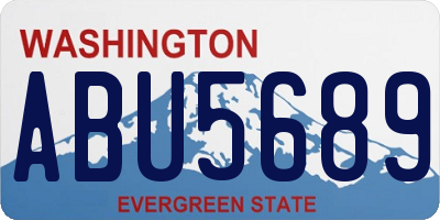 WA license plate ABU5689