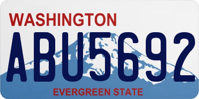 WA license plate ABU5692