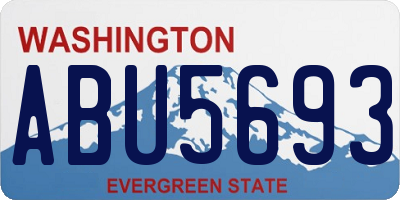 WA license plate ABU5693