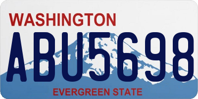 WA license plate ABU5698