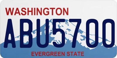 WA license plate ABU5700