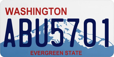 WA license plate ABU5701