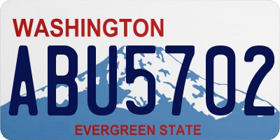 WA license plate ABU5702