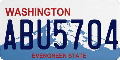 WA license plate ABU5704