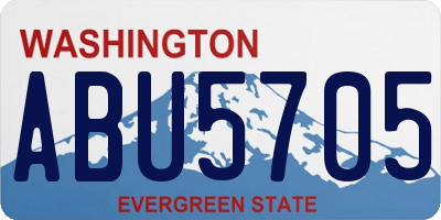 WA license plate ABU5705