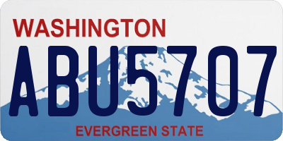 WA license plate ABU5707