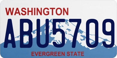 WA license plate ABU5709