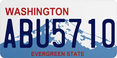 WA license plate ABU5710