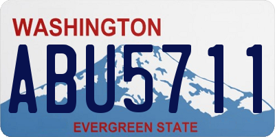 WA license plate ABU5711
