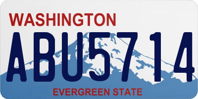 WA license plate ABU5714