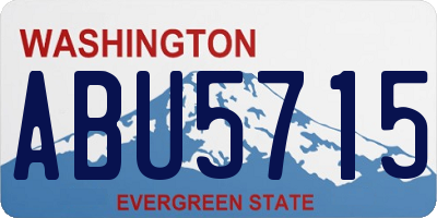 WA license plate ABU5715