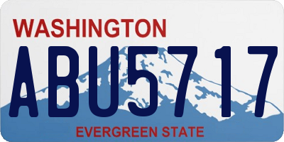 WA license plate ABU5717