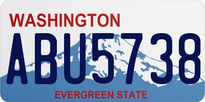 WA license plate ABU5738