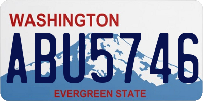 WA license plate ABU5746