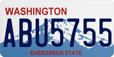 WA license plate ABU5755