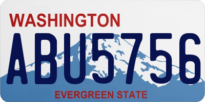WA license plate ABU5756