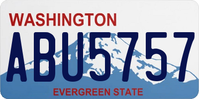 WA license plate ABU5757