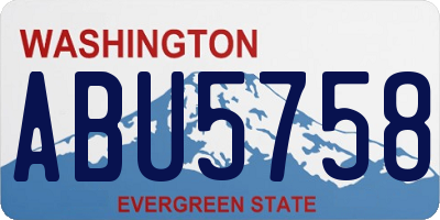 WA license plate ABU5758