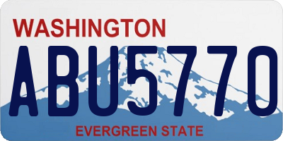 WA license plate ABU5770