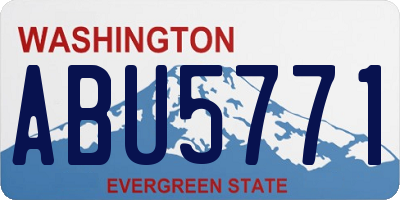 WA license plate ABU5771