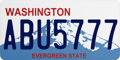WA license plate ABU5777