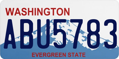 WA license plate ABU5783