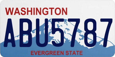 WA license plate ABU5787
