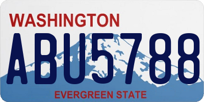 WA license plate ABU5788