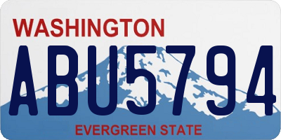 WA license plate ABU5794