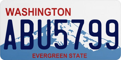 WA license plate ABU5799