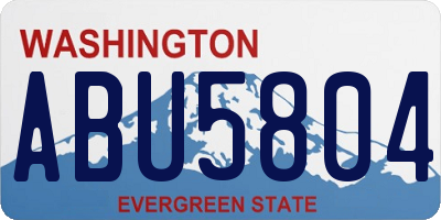 WA license plate ABU5804