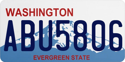 WA license plate ABU5806