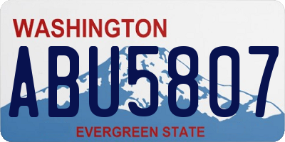 WA license plate ABU5807