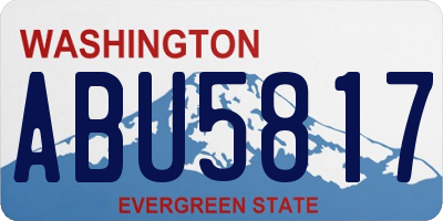 WA license plate ABU5817