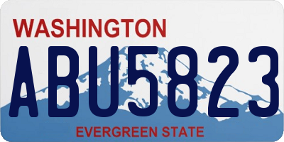 WA license plate ABU5823