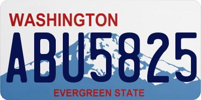 WA license plate ABU5825