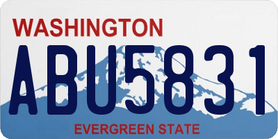 WA license plate ABU5831
