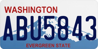 WA license plate ABU5843