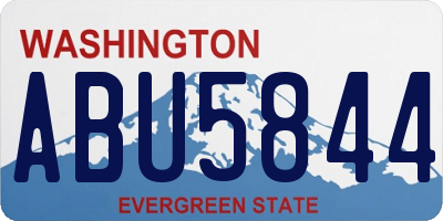 WA license plate ABU5844