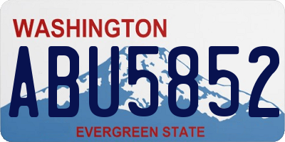 WA license plate ABU5852