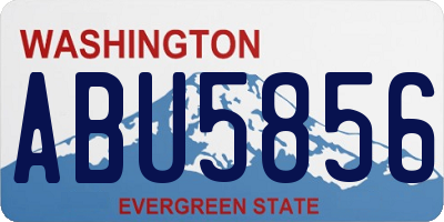 WA license plate ABU5856