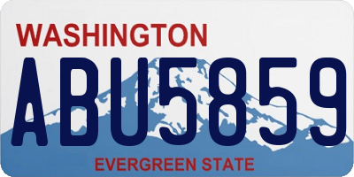 WA license plate ABU5859