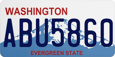 WA license plate ABU5860