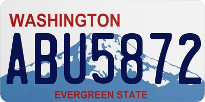 WA license plate ABU5872