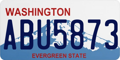 WA license plate ABU5873