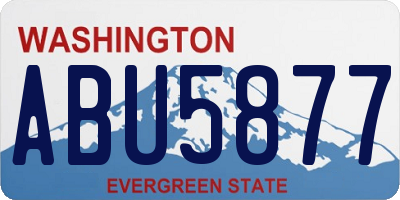 WA license plate ABU5877